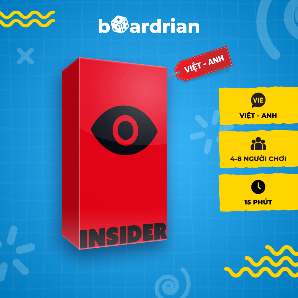INSIDER (DIY VIỆT - ANH) - Trò chơi board game party ẩn vai suy luận Ai Là Nội Gián?