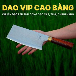 Dao chặt gà thép trắng cao cấp CG09 cán gỗ DAO VIP CAO BẰNG
