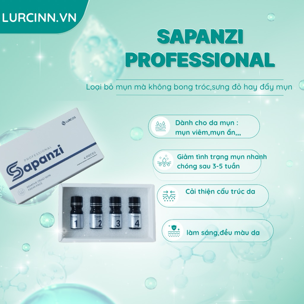 Bộ kỹ thuật mụn spa Sapanzi professional Lurcinn mini 5ml