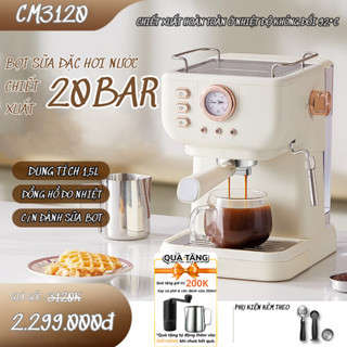 (KÈM QUÀ TẶNG) Máy pha cà phê cafe Espresso tự động CM3120 Cho Văn Phòng Công Sở Gia Đình - Máy Pha Coffee Capuchino