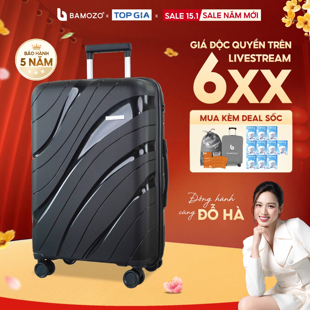 [HỎA TỐC] Vali Du Lịch B Bamozo Size 28 Nhựa PP Cao Cấp Chống Vỡ - Bảo Hành 5 Năm, 1 ĐỔI 1 TRONG 30 