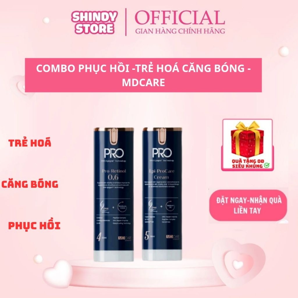 [ COMBO VIP- MDCARE ] Chuyên Sâu Phục Hồi, Căng Bóng, Chống Lão Hoá MDCARE Pro ( Retinol 0.6 + Epi P