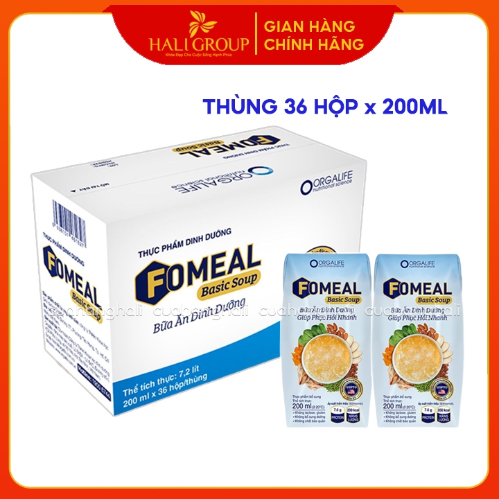 Fomeal Basic Soup, Thùng 36 Hộp (200ml/Hộp)