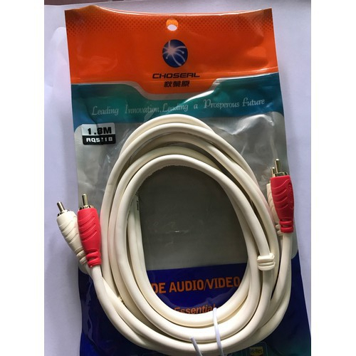 Dây cáp âm thanh Choseal đầu AV RCA 2 ra 2 dài 1.8M Kết Nối Âm Thanh Loa, Amply, TV
