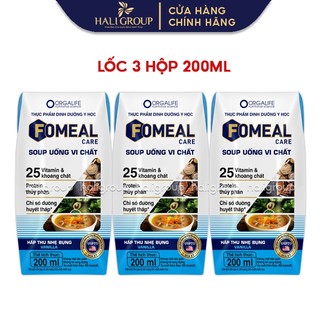 Lốc 3 Hộp Fomeal Care (200ml/Hộp) Soup Uống Vi Chất, Thay Thế Bữa Ăn