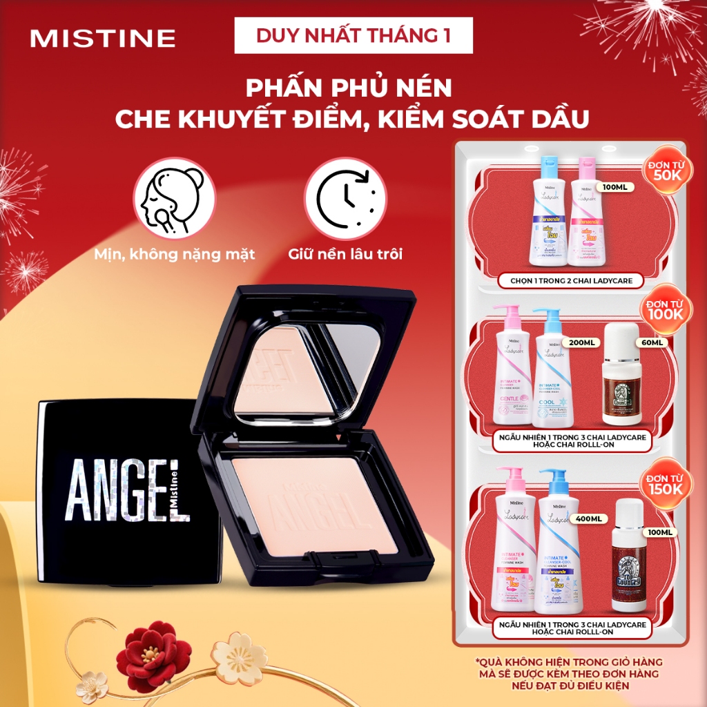 Phấn phủ kiềm dầu, che khuyết điểm Mistine Angel Aura BB Powder 10g