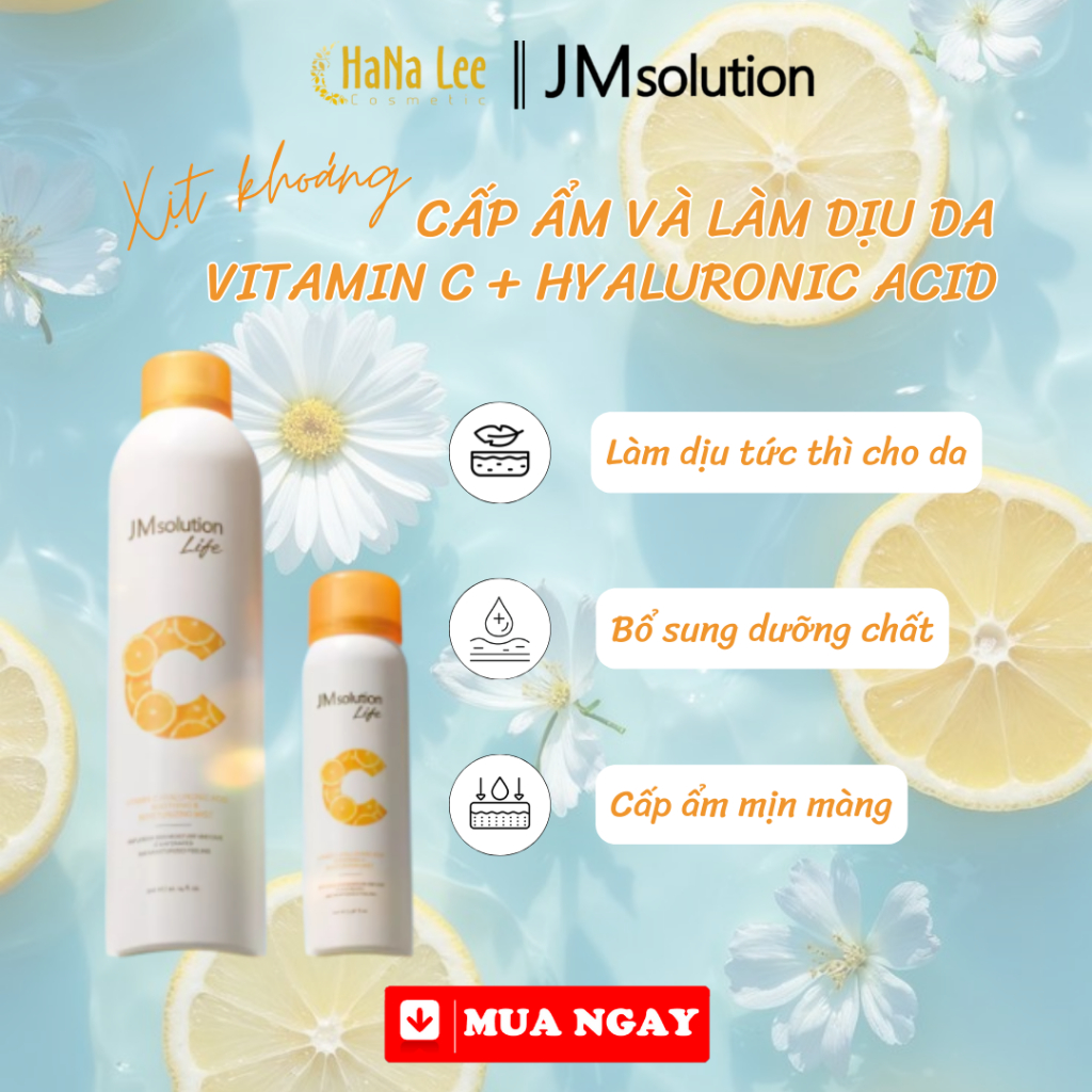 Xịt Khoáng Vitamin C JM Solution Life Cấp Ẩm, Sáng Da, Giữ Lớp Nền Lâu Trôi