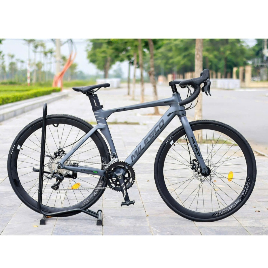 Xe Đạp Road MILESCO GLS Khung Nhôm Bản Mới Nhất, Trục Rỗng, Cối Nổ Siêu Trớn,Tay Đề Lắc & Bộ Đề Sens