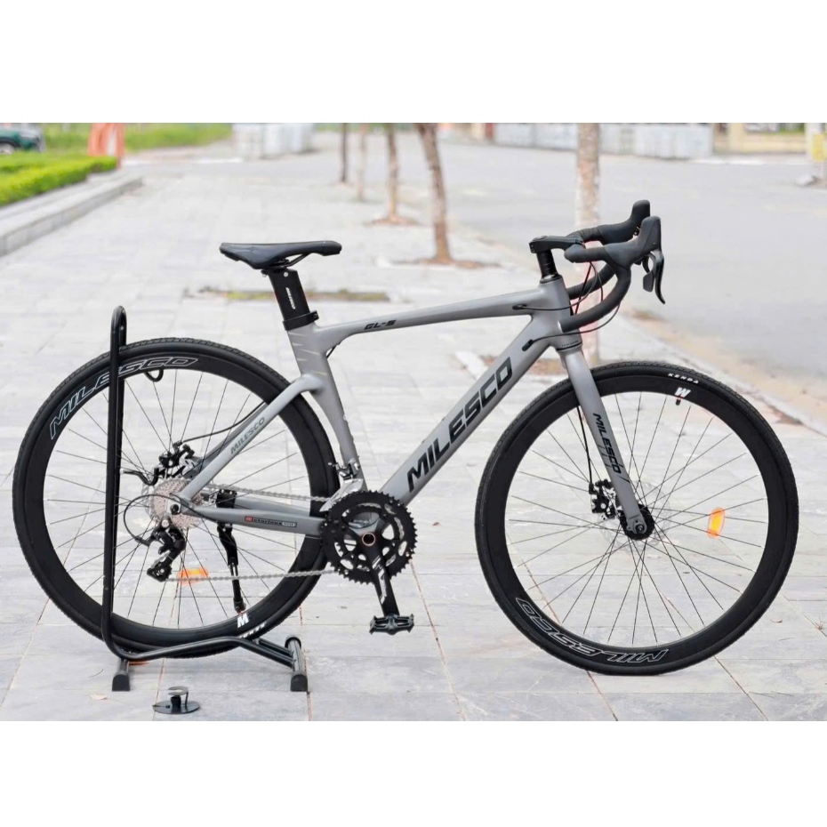 [Hoả Tốc]Xe Đạp Road MILESCO GLS Khung Nhôm Gen 3, Trục Rỗng, Cối Nổ,Tay Đề Lắc, Bộ Đề Sensah Ignite
