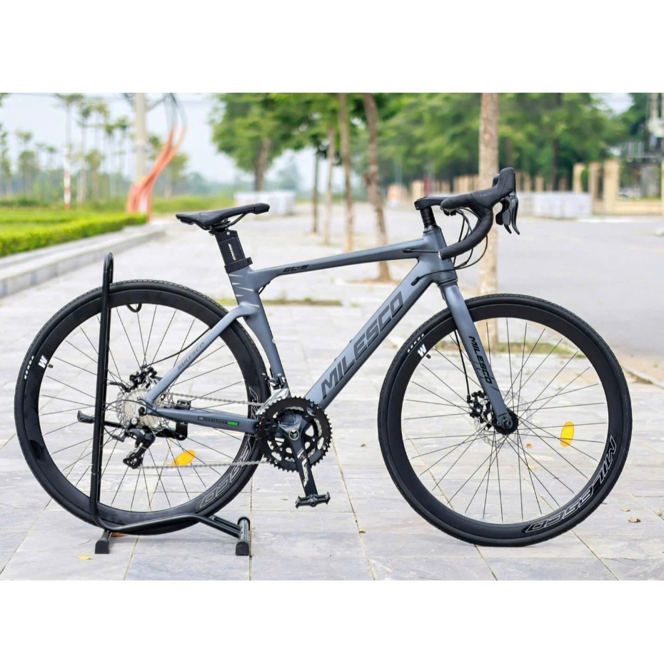 [Hoả Tốc] Xe Đạp Road MILESCO GLS Khung Nhôm Gen 3, Trục Rỗng, Cối Nổ ,Tay Đề Lắc, Bộ Đề Sensah Igni