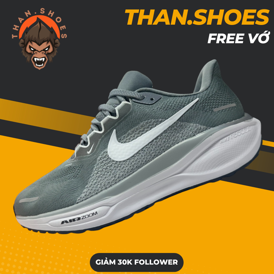 Giày Sneaker 𝓟𝓮𝓰𝓪𝓼𝓾𝓼 41 Thể Thao Cool Grey White Xám Trắng - Than.Shoes