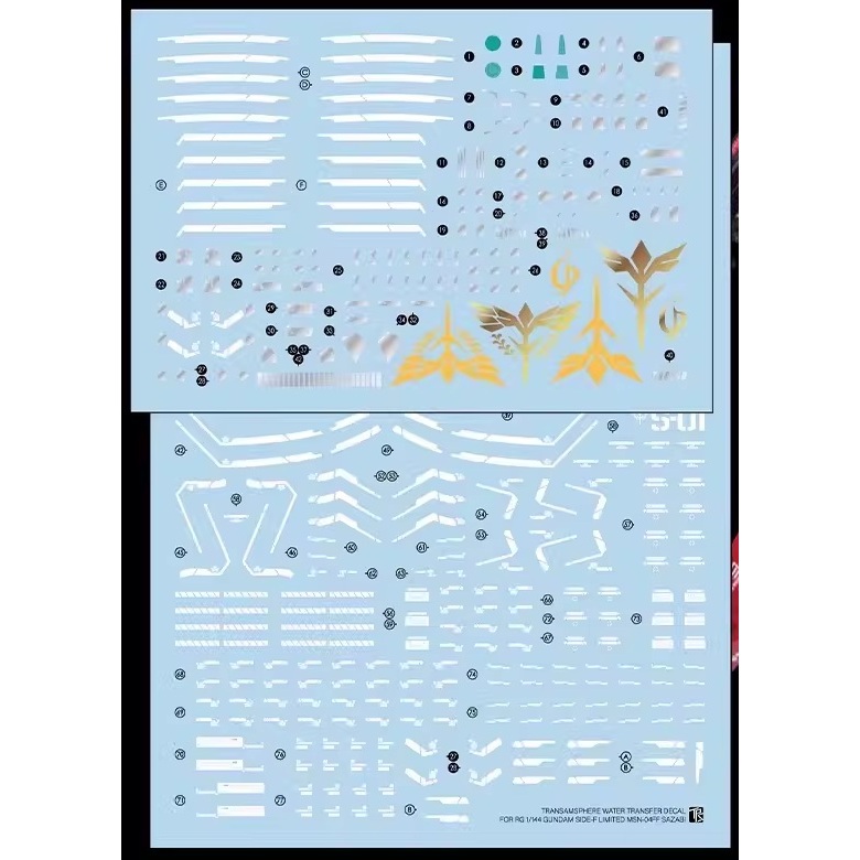 Đề can - Decal nước RG Sazabi / Sazabi Side F