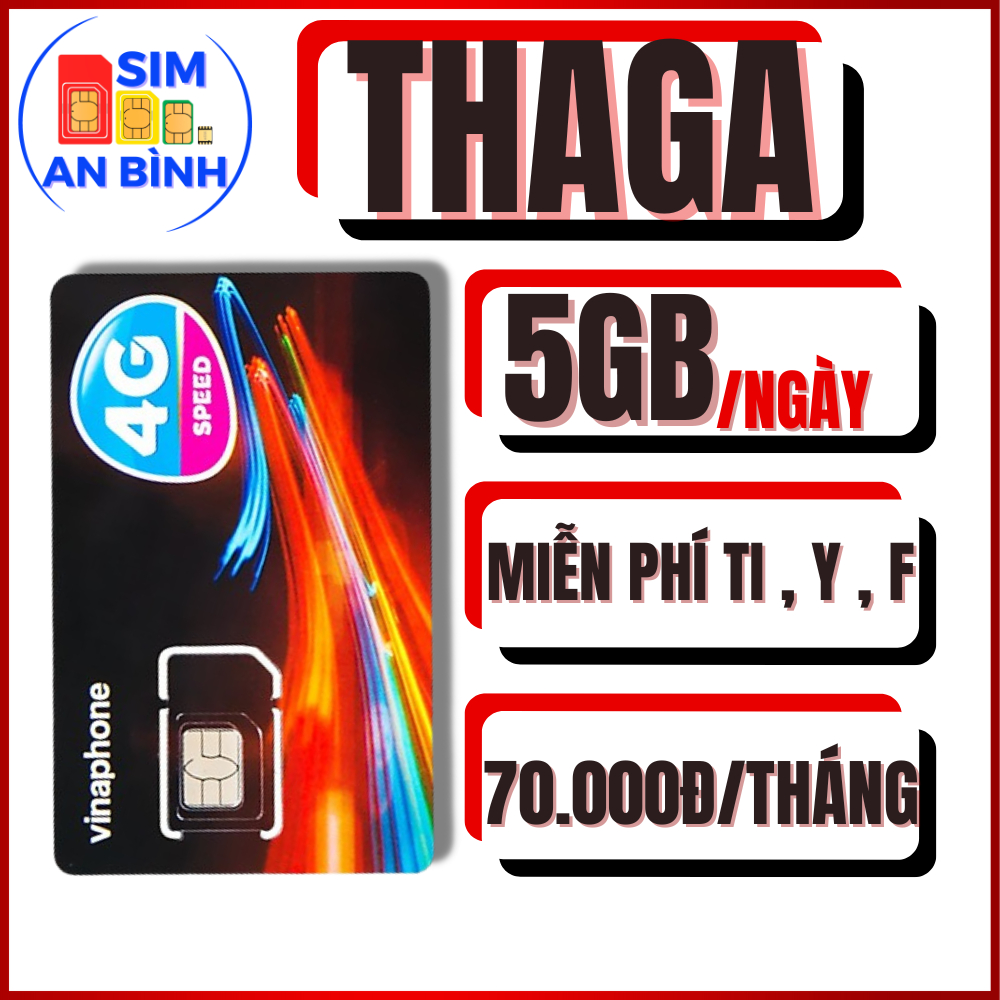 SIM 5G VINAPHONE U150 - BIG50Y - THAGA70N – MIỄN PHÍ 500GB/THÁNG, DÙNG THẢ GA TRONG 50 NGÀY - SIM AN