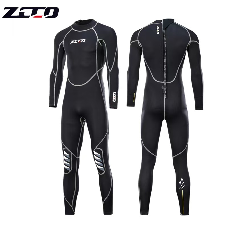 ZCCO Mới 3MM Lặn Suit Nam dày ấm Swimsuit Nữ mùa đông lặn liền thân dài tay Jellyfish Suit