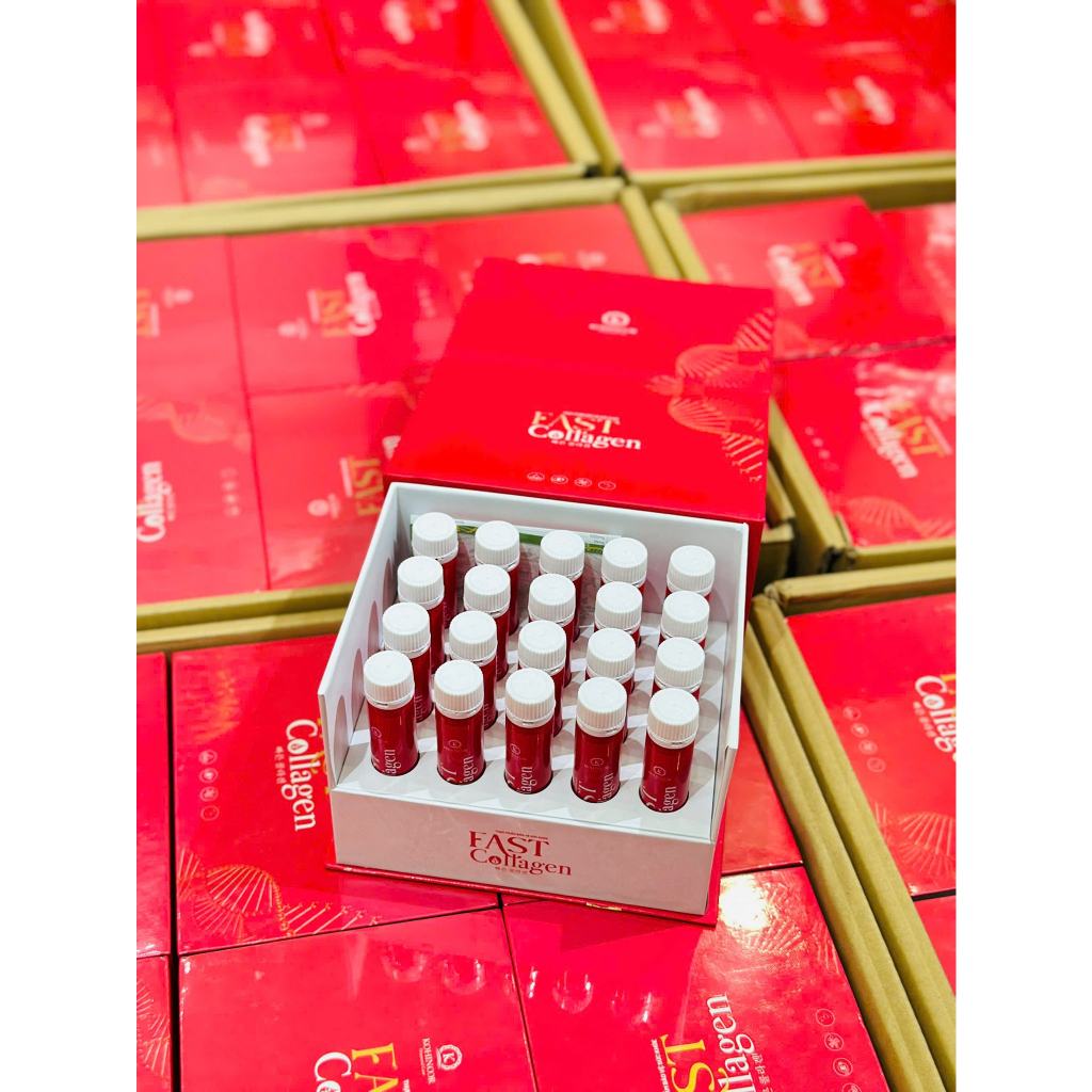 Nước uống Collagen - Fast Collagen ngăn ngừa lão hóa, tái tạo da, giảm nếp nhăn - 20 lọ 25ml
