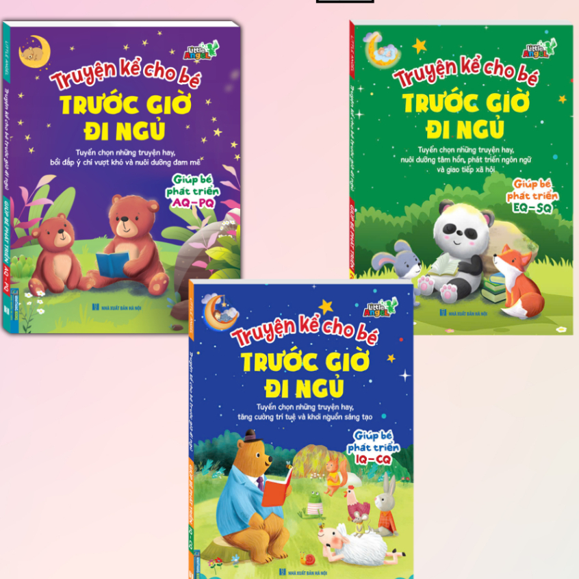 Combo 3 Cuốn Truyện Kể Cho Bé Trước Giờ Đi Ngủ - Giúp Bé Phát Triển Toàn Diện IQ-CQ, EQ-SQ , AQ-PQ (