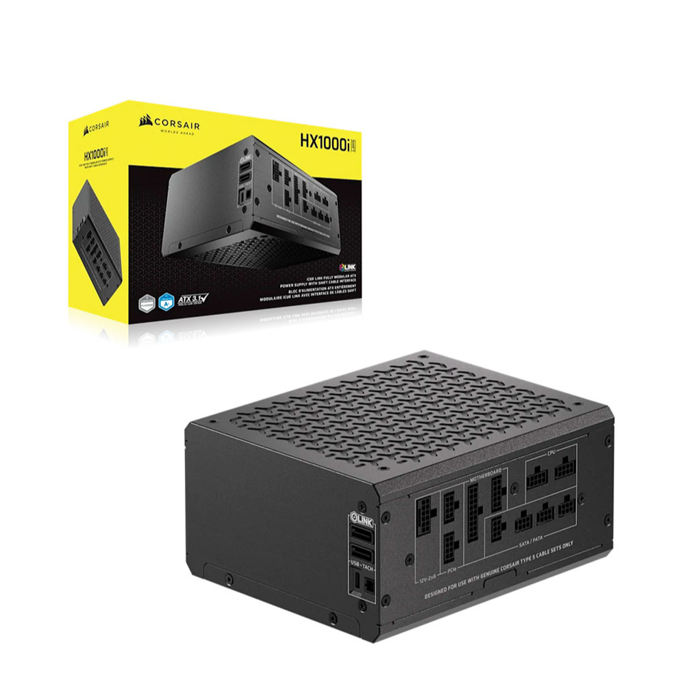 Nguồn máy tính Corsair HX1000i SHIFT ATX 3.1 & PCIe 5.1 - 80 Plus Platinum - Full Modul