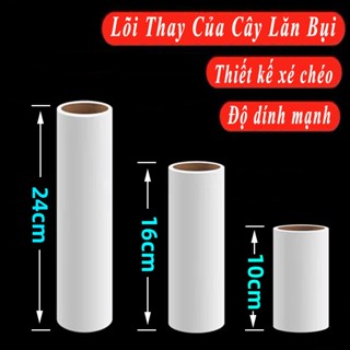 Combo-Cây lăn bụi 10cm 16cm 24cm lõi giấy dự phòng thay thế làm sạch quần áo ga giường lông chó mèo】