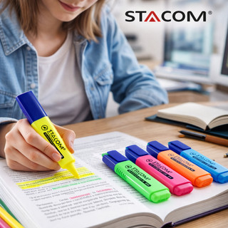 Combo 1/3/5 Bút dạ quang, màu mực tươi sáng, bền màu và siêu nhiều | Stacom HL108