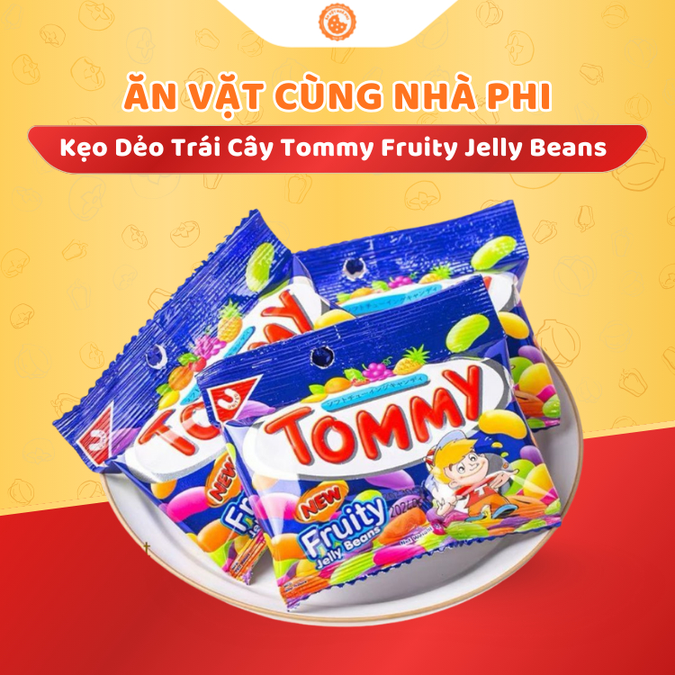 Kẹo Dẻo Trái Cây Tommy Fruity Jelly Beans Thái Lan gói 18G