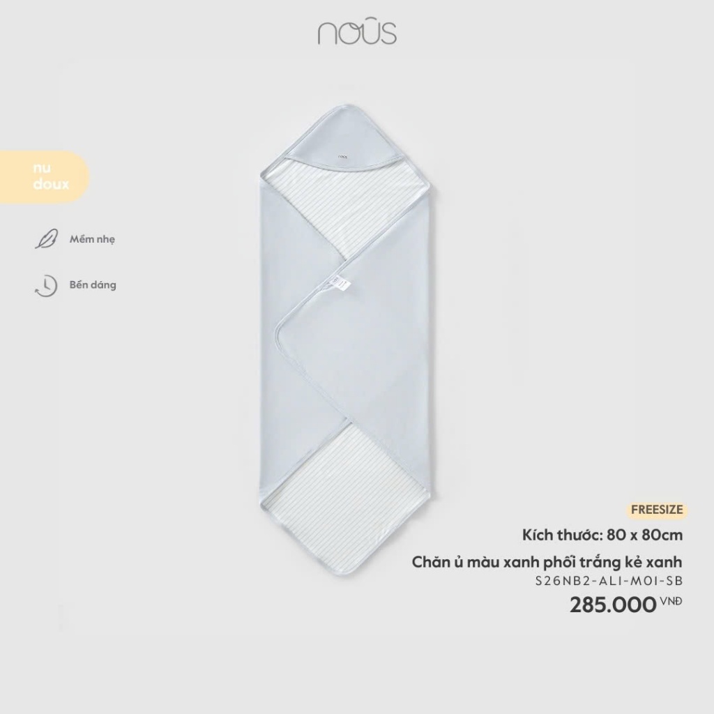 Chăn ủ màu nâu nhạt mặt cừu phối be Nous Bíp Bíp House