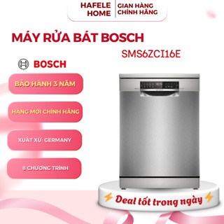 Máy Rửa Chén Bosch SMS6ZCI16E Serie 6 - Sấy Khô Hoàn Toàn - 14 Bộ - 8 Chương Trình Rửa - EEH