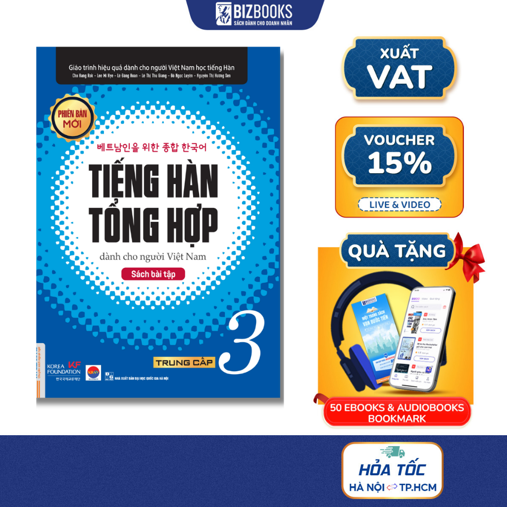 Sách - Tiếng Hàn Tổng Hợp Dành Cho Người Việt Nam Trung Cấp Tập 3 - Sách Bài Tập Phiên Bản Mới 2020 
