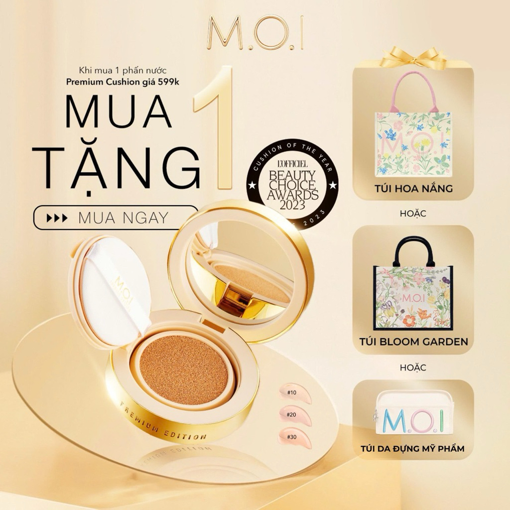 [Tặng túi] Cushion PREMIUM edition - PHẤN NƯỚC CUSHION MOI Cosmetic Hồ Ngọc Hà (chuẩn chính hãng)