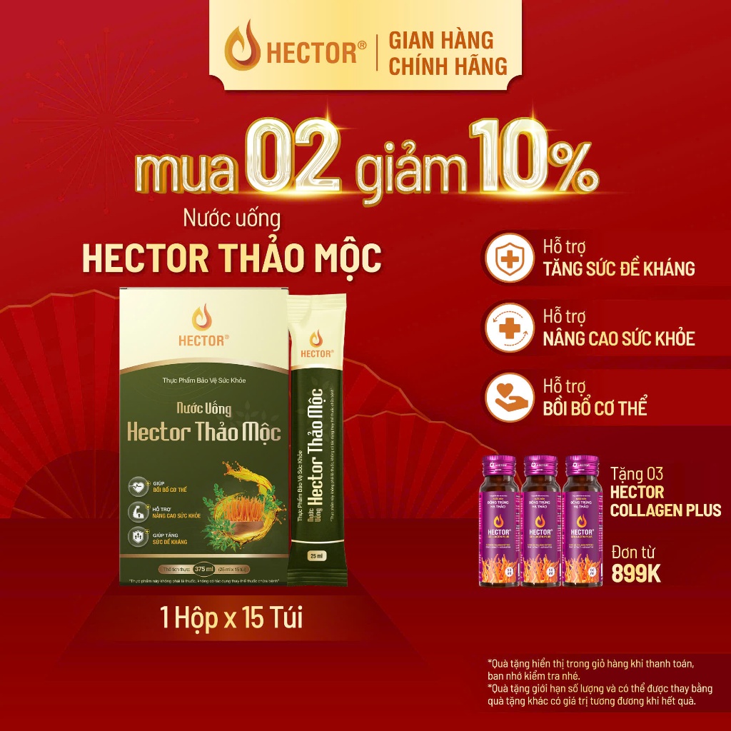 Nước uống Hector Thảo Mộc (15 túi x 25ml)