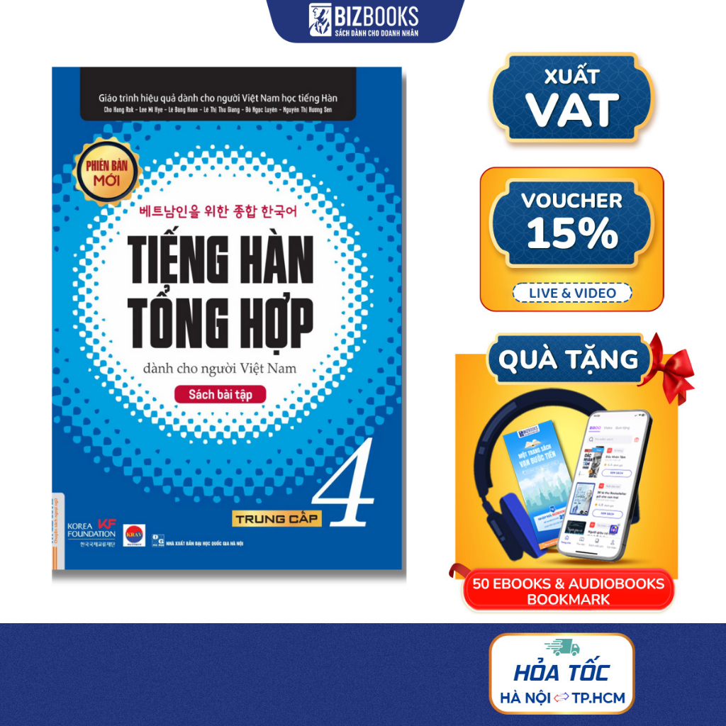 Sách - Bài tập Tiếng Hàn Tổng hợp trung cấp 4