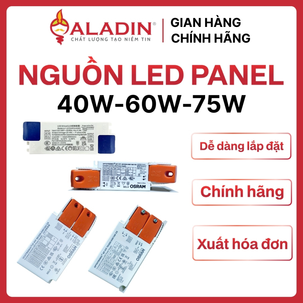 Nguồn Led Panel 40W-60W-75W, nguồn đèn LED Lifu 40W, nguồn Osram 40W-60W-75W chính hãng