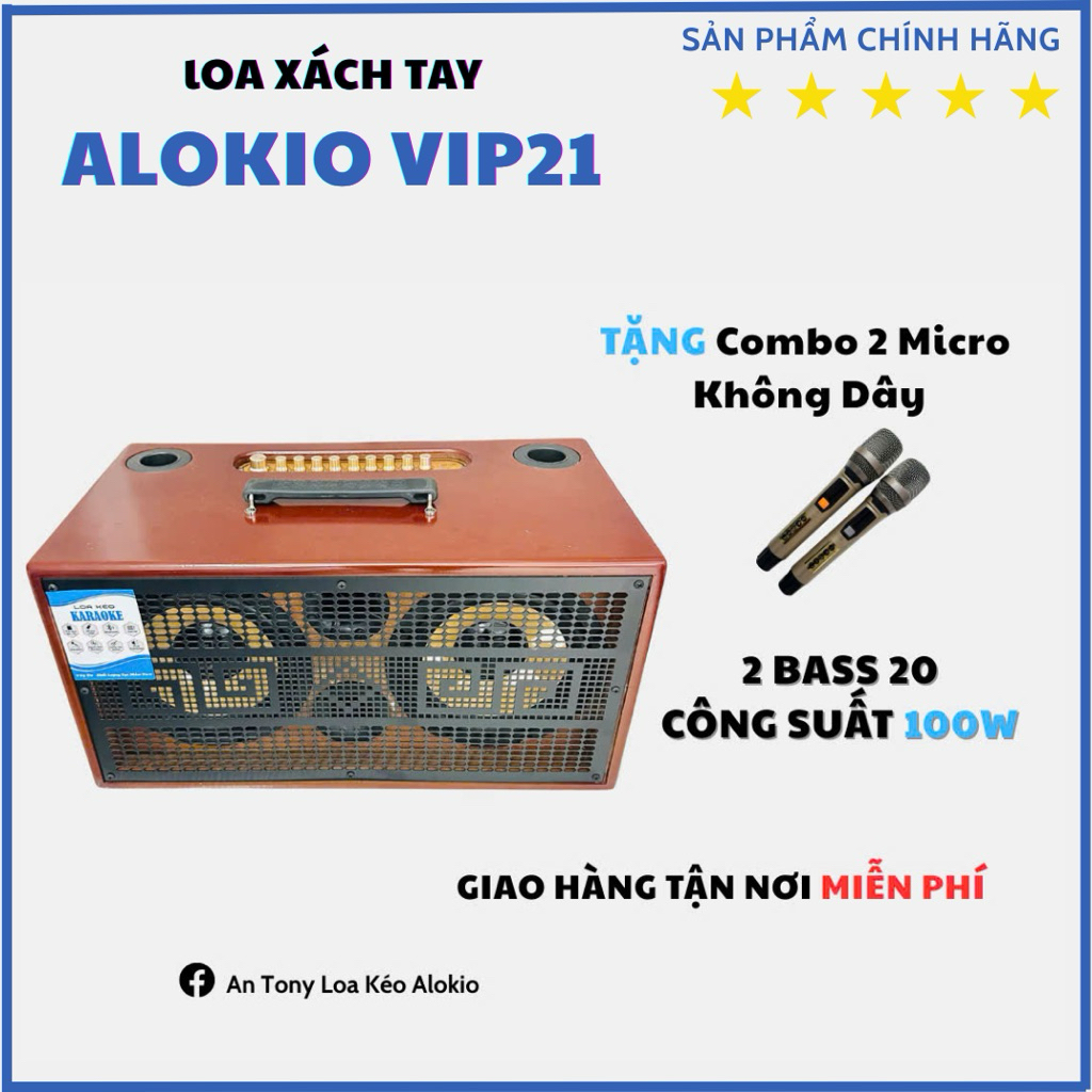 🔊 Loa Xách Tay VIP21 ALOKIO – Karaoke Gia Đình