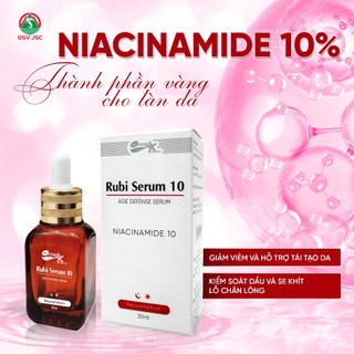 Rubi Serum10 (Niacinamide 10%) Dưỡng Sáng, Giảm Thâm Mụn, Sạm Nám, Làm Đều Màu Da