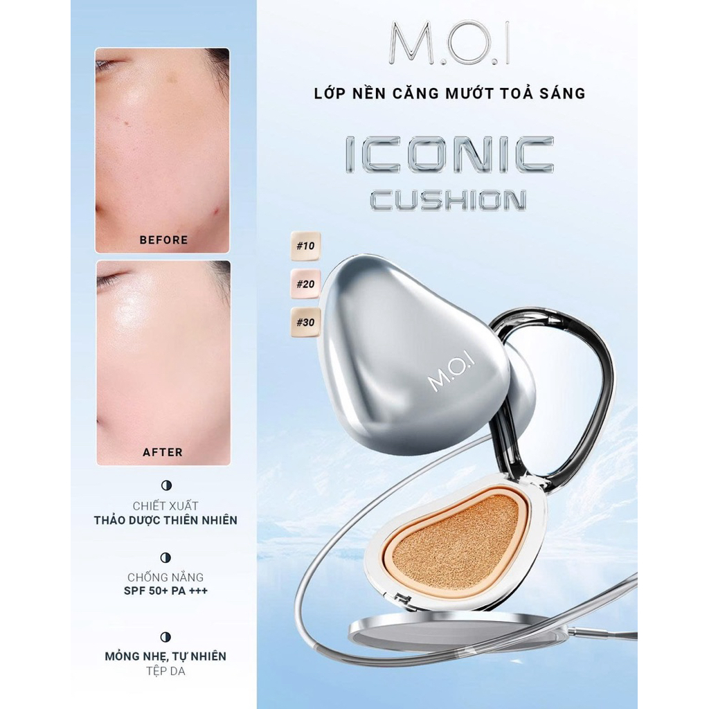 Phấn nước Iconic - CUSHION Iconic SPF 50+ PA+++ MOI Cosmetics Hồ Ngọc Hà