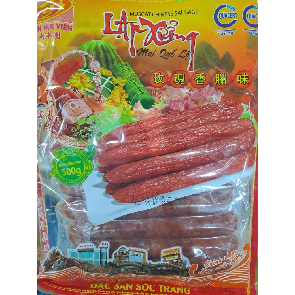SALE  - Lạp xưởng Mai Quế Lộ  TÂN HUÊ VIÊN 500g - DATE 5/02/2026