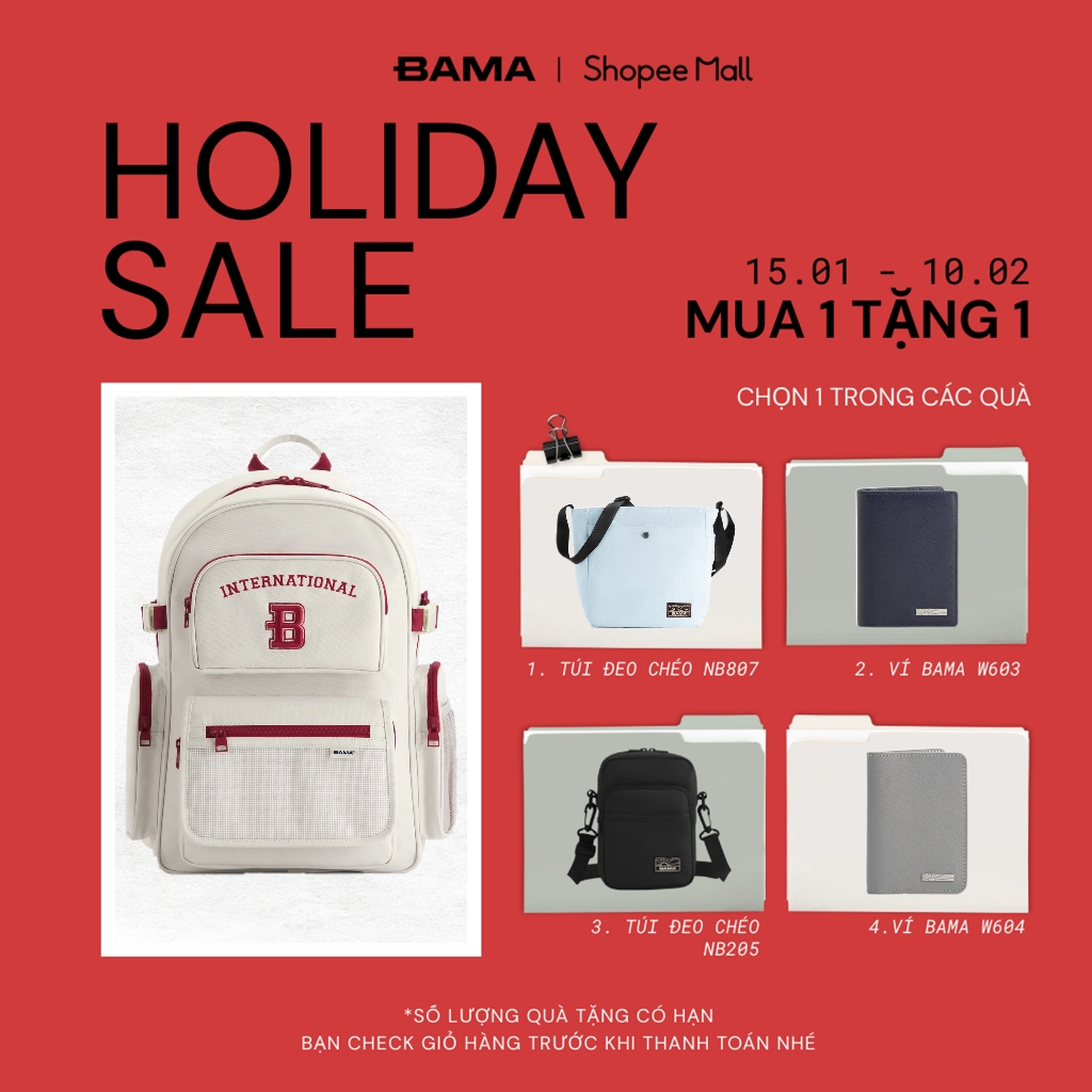 [MUA 1 TẶNG 1] Balo nam nữ đi học đi làm BAMA Border Backpack chống nước nhiều ngăn đựng laptop 13 1