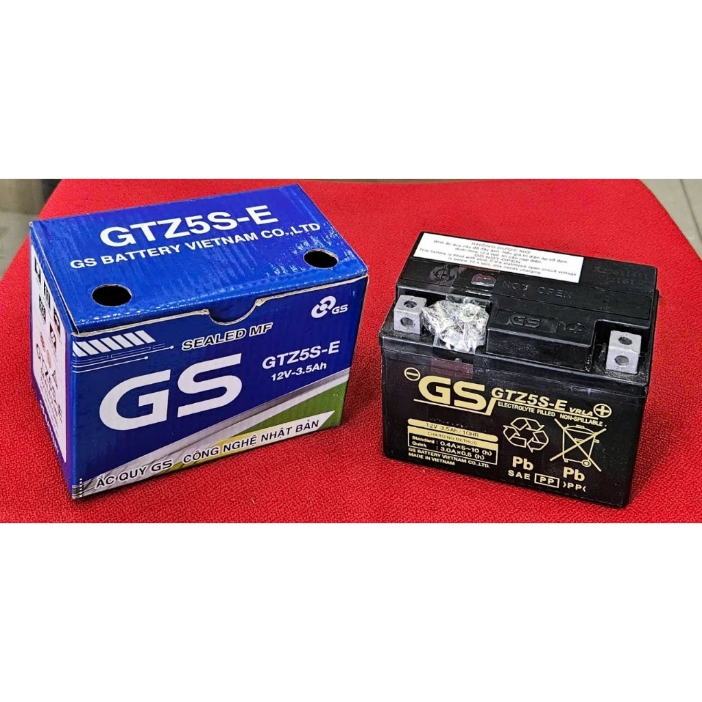 Ắc quy GS GTZ5S-E ( 12V-3.5Ah ) dùng cho xe máy Honda Wave / future, Yamaha, Suzuki