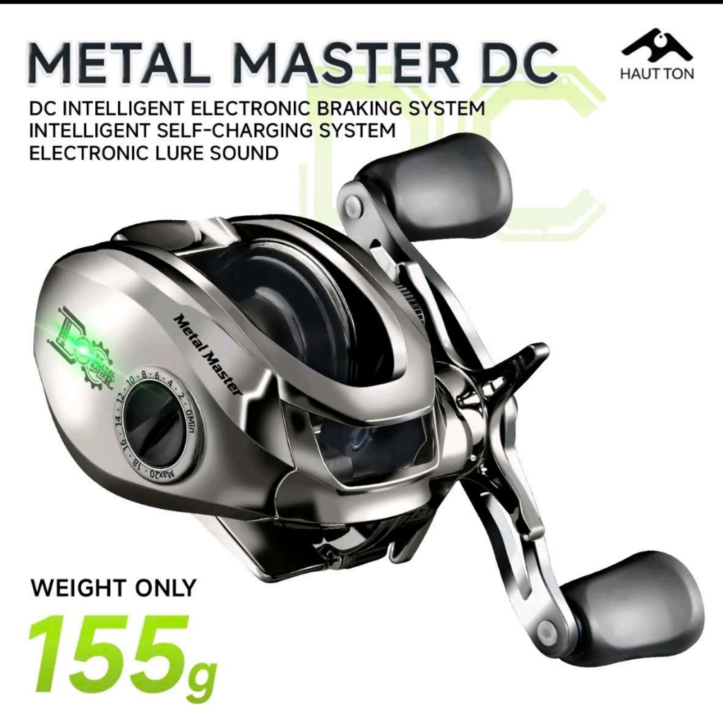 Máy câu ngang HAUT ΤΟΝ Metal Master DC mạ điện - Máy câu Ngang DC có chíp có đèn siêu nhẹ cao cấp