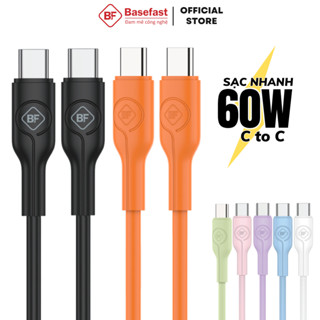 Dây sạc nhanh Type C 60W basefast cáp sạc cao su non siêu bền cho samsung xiaomi máy tính bảng
