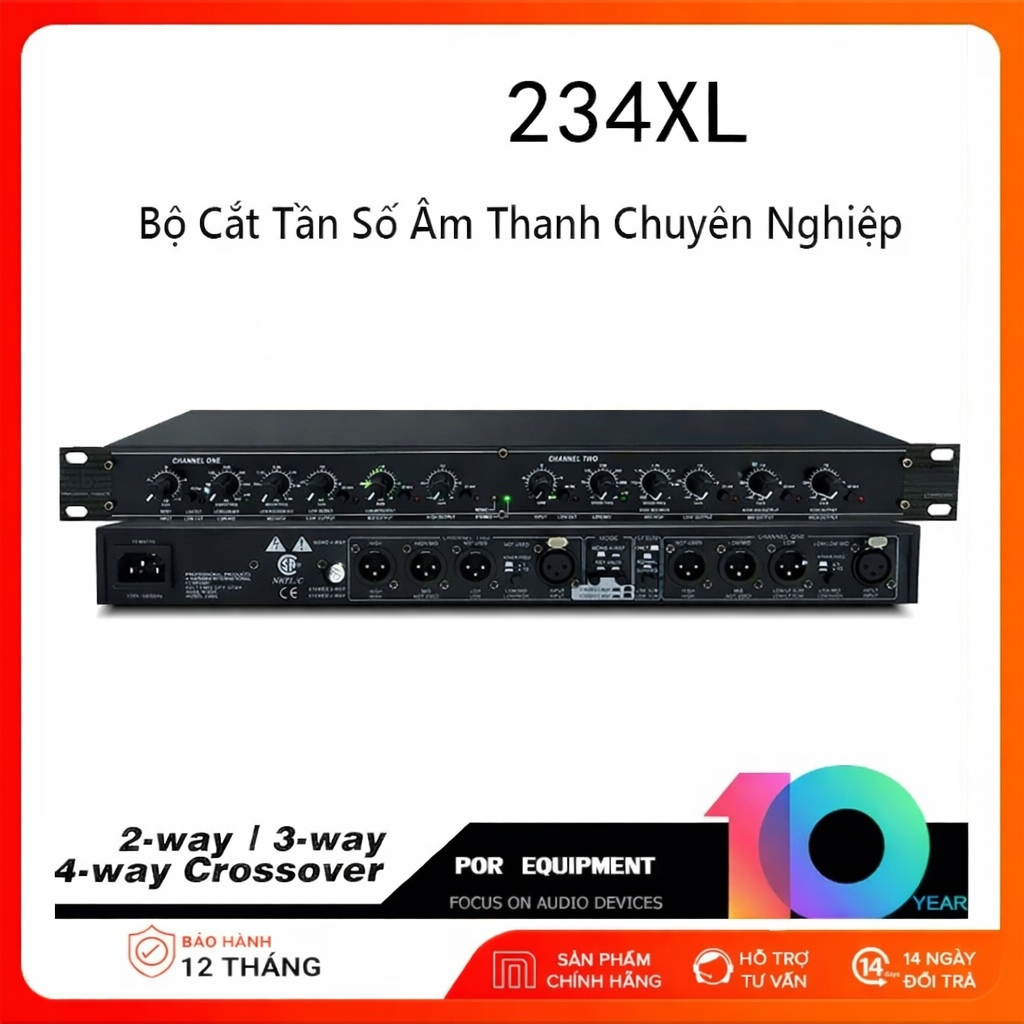 ( MẪU MỚI ) Thiết Bị Phân Tần Crossover Dbx 234Xl Hàng Chuẩn Cao Cấp Loại 1 Phân Tần 2-3 Ways Stereo