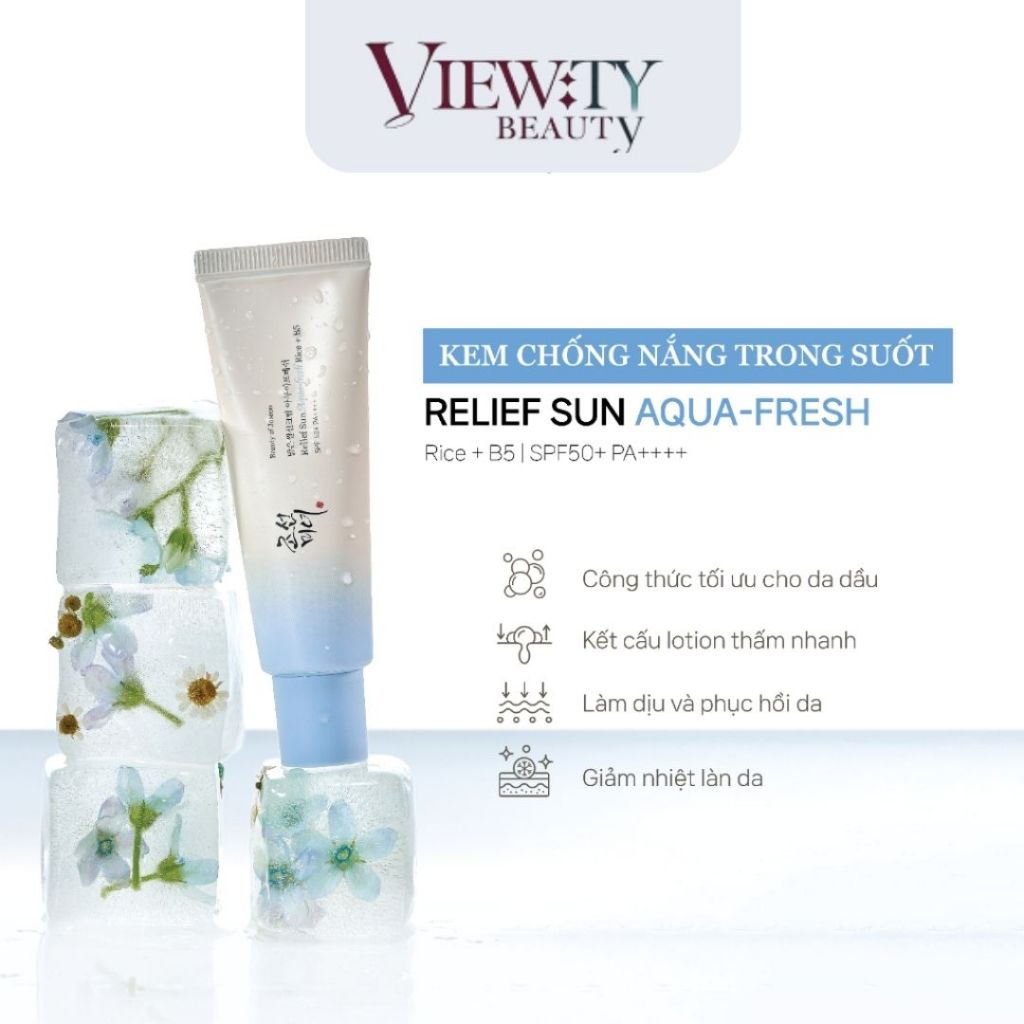 [FS]kem chống nắng mỏng nhẹ mát da Beauty Of Joseon Relief Sun Aqua-Fresh Rice + B5 50ml  [m]