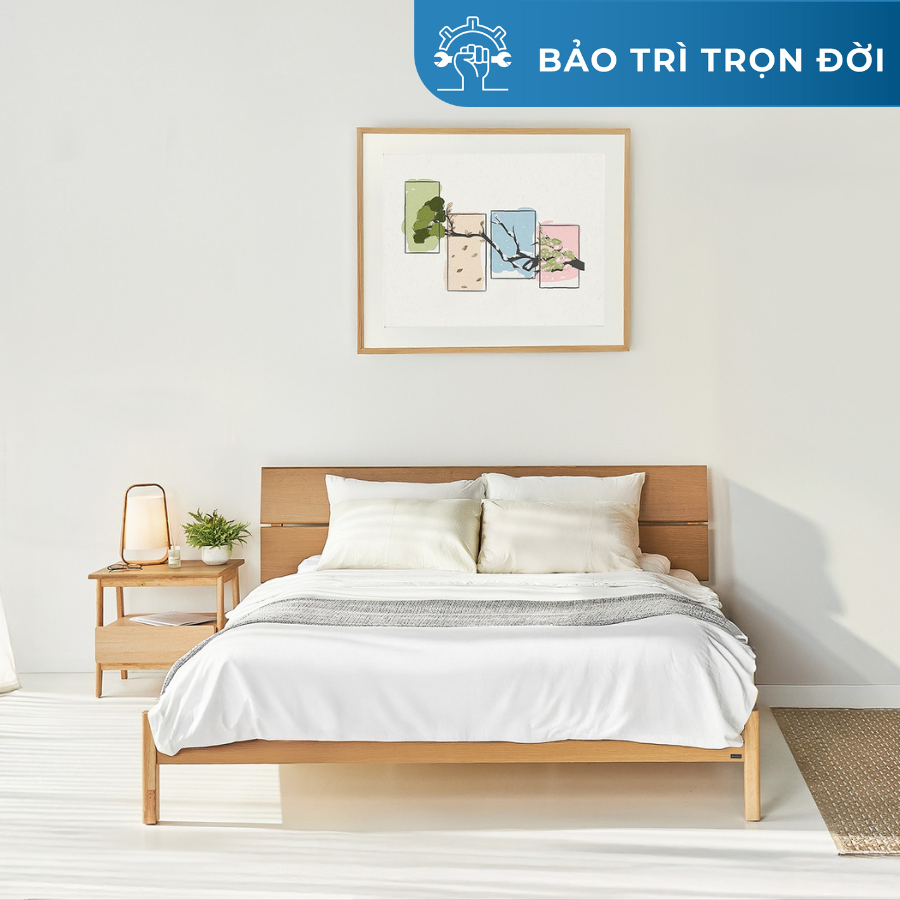 Giường Ngủ Gỗ MOHO VLINE 601 Màu Gỗ Tự Nhiên