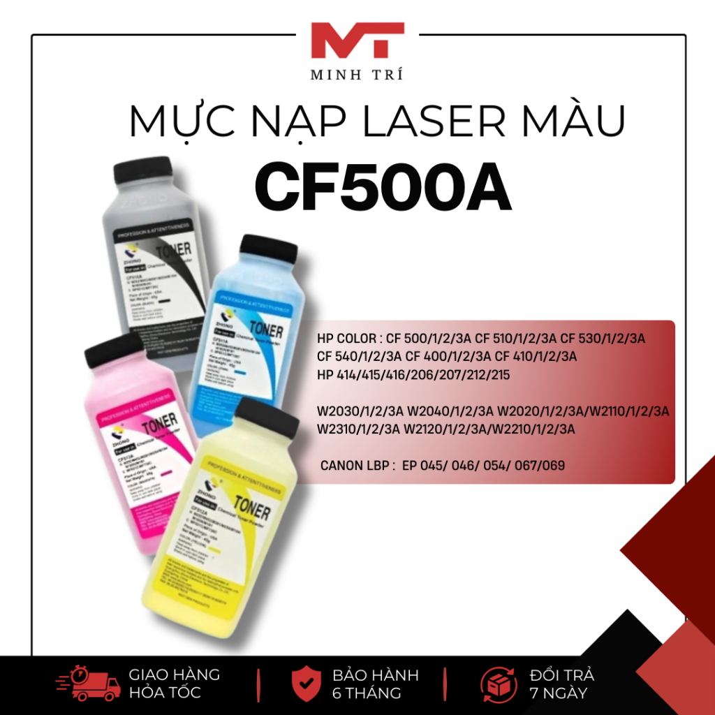 Mực nạp CF500A Laser màu dùng cho máy in HP CF500A, CF510A / Canon LBP EP 045, 046
