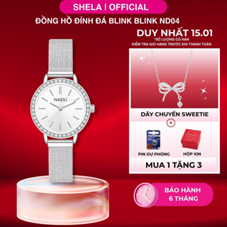 Đồng hồ nữ dây thép lưới không gỉ chính hãng chống nước thời trang NAIDU ND04