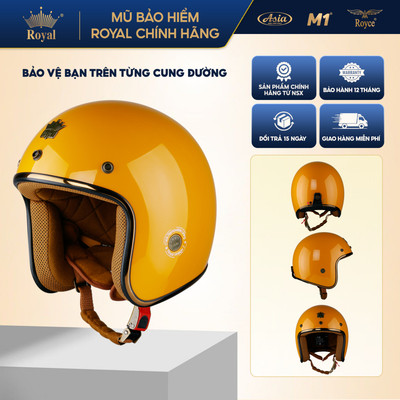 Mũ bảo hiểm 3/4 Royal M20c vàng cổ điển chính hãng bảo hành 12 tháng tại Nón Trùm