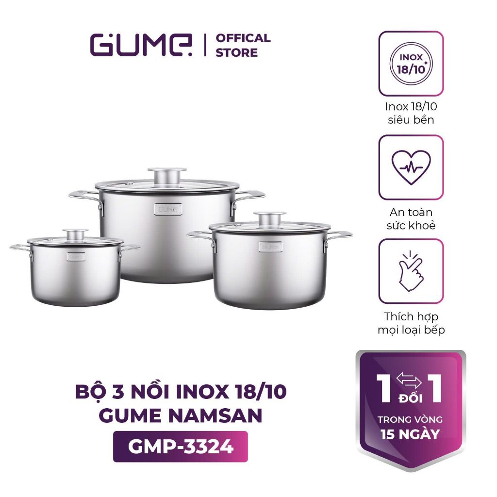 BỘ NỒI NAMSAN GMP3324 GUME KOREA