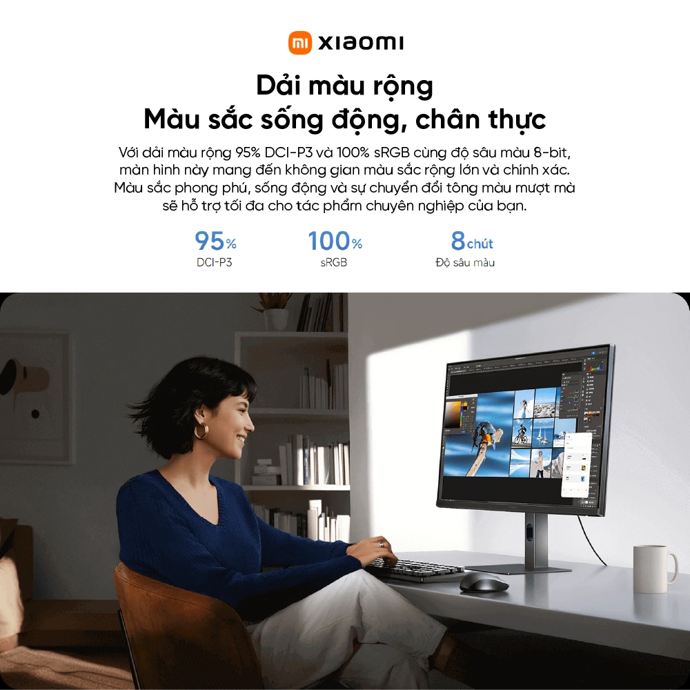 Màn hình máy tính Xiaomi 2K Monitor A27Qi 2026 ELA6568EU 27 inch - Góc nhìn rộng 178° - Tần số quét 120Hz | BigBuy360 - bigbuy360.vn