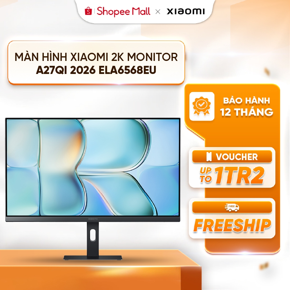 Màn hình máy tính Xiaomi 2K Monitor A27Qi 2026 ELA6568EU 27 inch - Góc nhìn rộng 178° - Tần số quét 