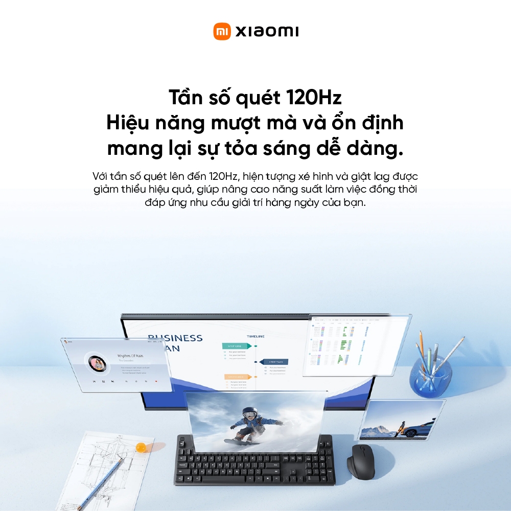 Màn hình máy tính Xiaomi 2K Monitor A27Qi 2026 ELA6568EU 27 inch - Góc nhìn rộng 178° - Tần số quét 120Hz | BigBuy360 - bigbuy360.vn