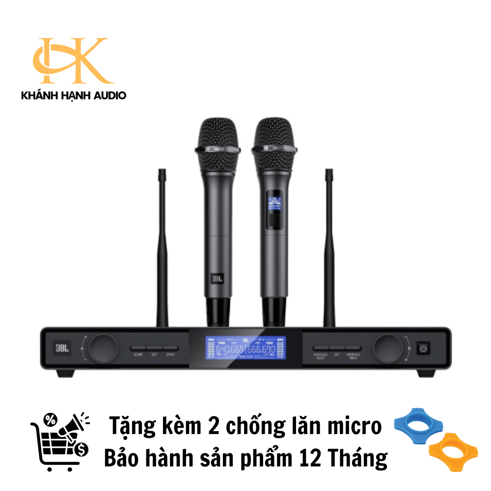 Micro không dây JBL KMC1000, mic karaoke cao cấp KMC 1000 Hàng chính hãng JBL